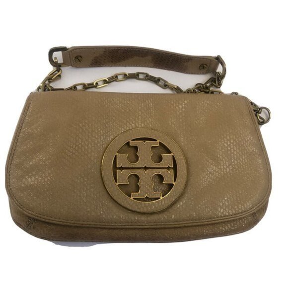 Tory Burch crossbody Handbag Yellow gold Leather ShoulderBag Clutch Purse - Picture 10 of 14